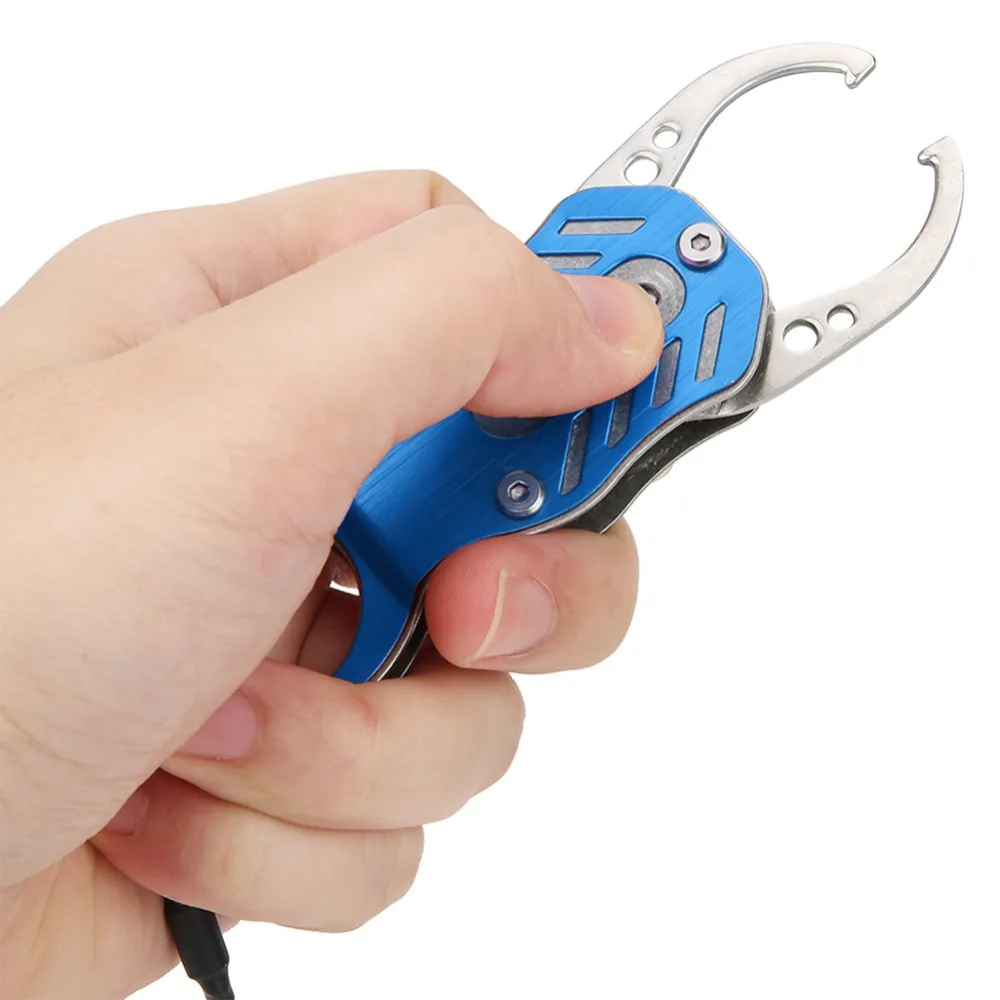 Titanium Alloy Fish Lip Gripper Self-Locking with Retractable Lanyard Fishing Pliers Mini 12*3.3cm Fish Grabber Outdoor Fishing