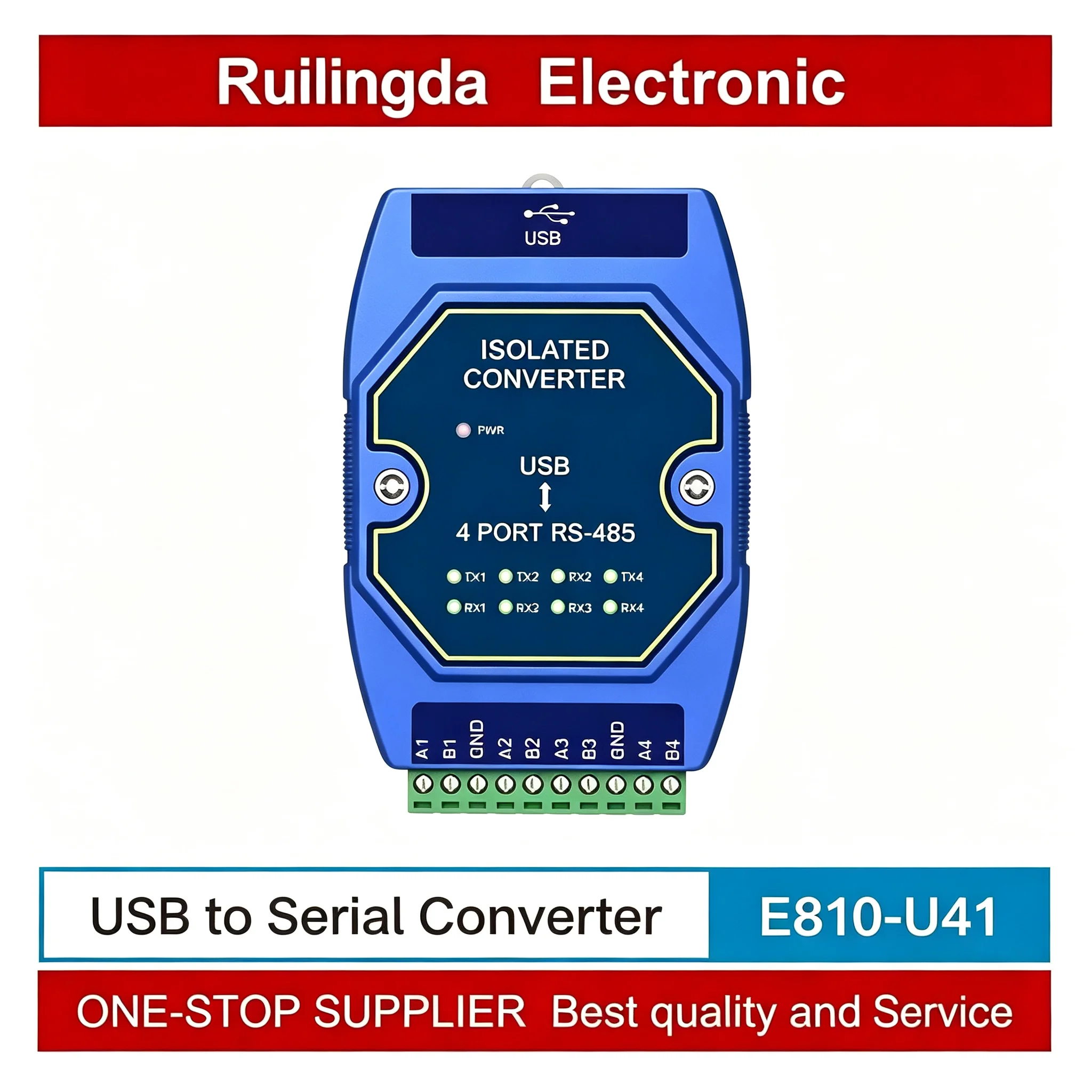 E810-U41 E810-U41C E810-U41S E810-U41CS  Optical Isolated Industrial Converter USB to RS485/RS232/TTL Converter