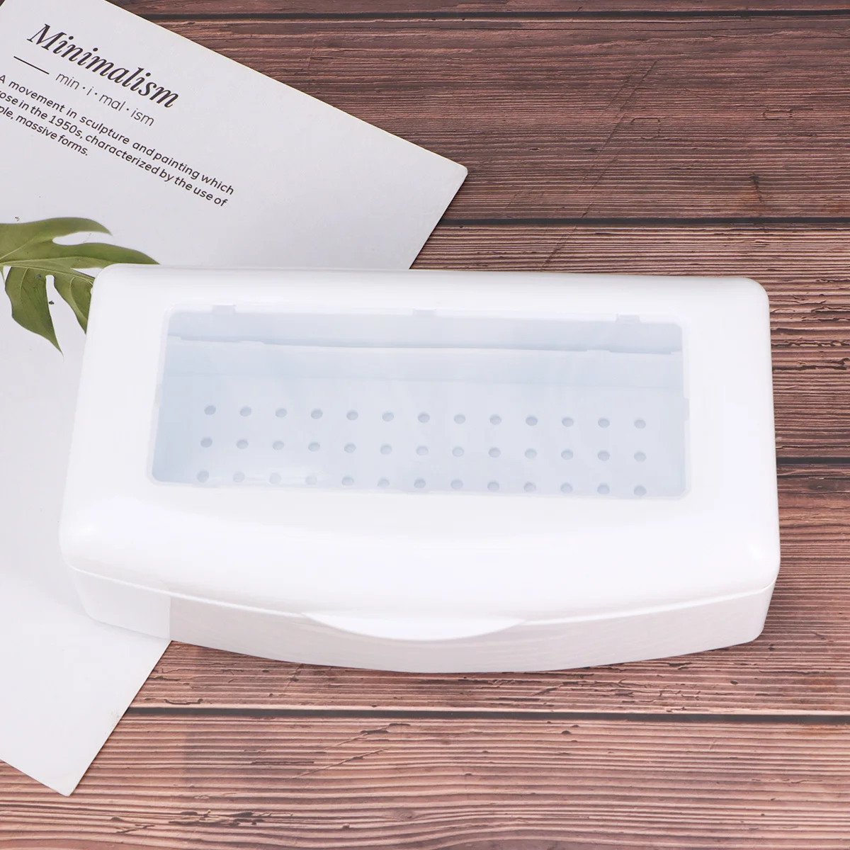 صندوق معقم بغطاء شفاف، صلب لأدوات تزيين الأظافر، علبة تنظيف مانيكير، صالون أظافر للاستخدام المنزلي الاحترافي #1