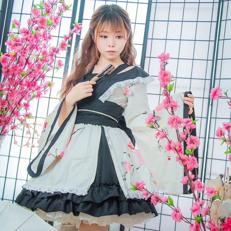 Cotton Kimono Modified Cosplay Women's Paradise Pure Land and Romantic Lolita Dress