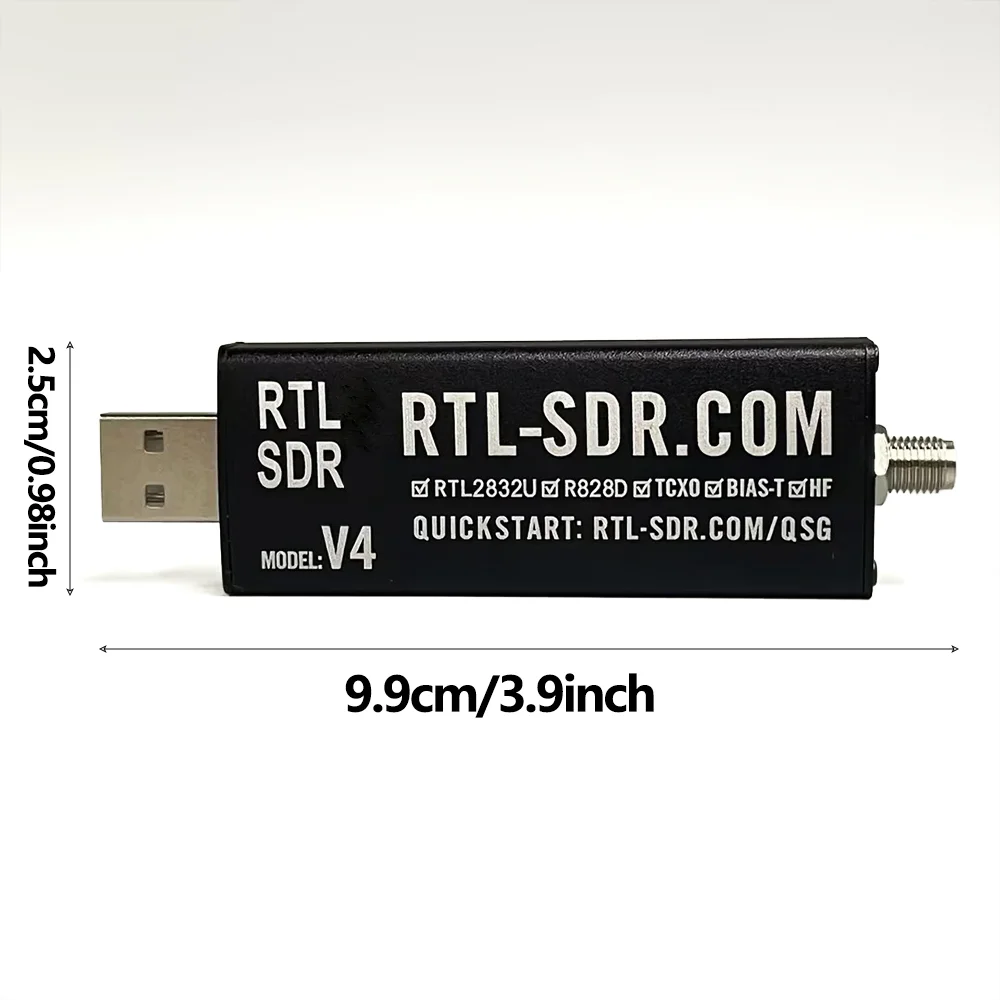 RTL SDR V4 R828D RTL2832U 1PPM TCXO SMA RTLSDR Software Defined Radio With Multipurpose Antenna