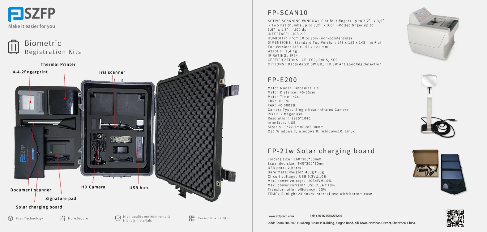 Tragbares binokulares Iris-Erfassungsinstrument. Terminal mit Iris-Erkennung für Sammel- und Identifikationsfunktionen