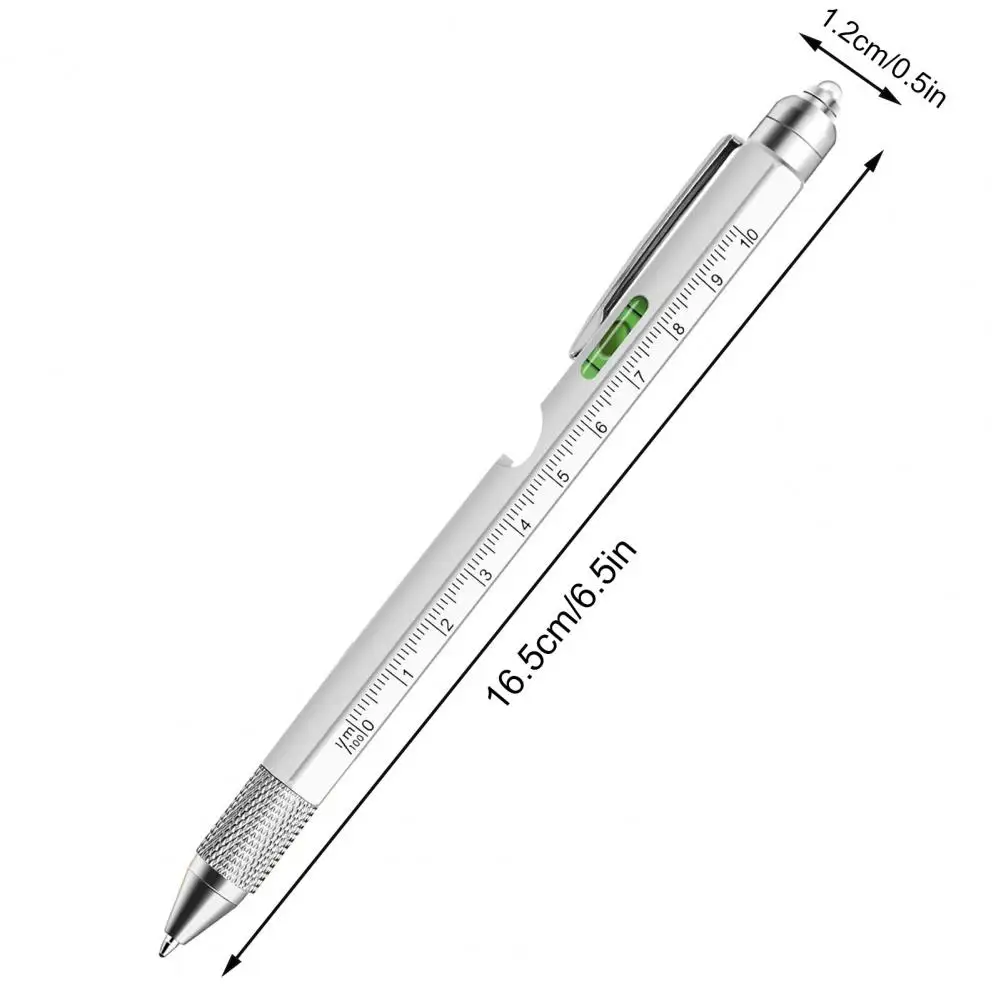 9-in-1 Multitool القلم أداة القلم هدية متعددة الأغراض أداة القلم الرجال مصباح ليد مفك حاكم القلم مستوى فتاحة الزجاجات الأدوات