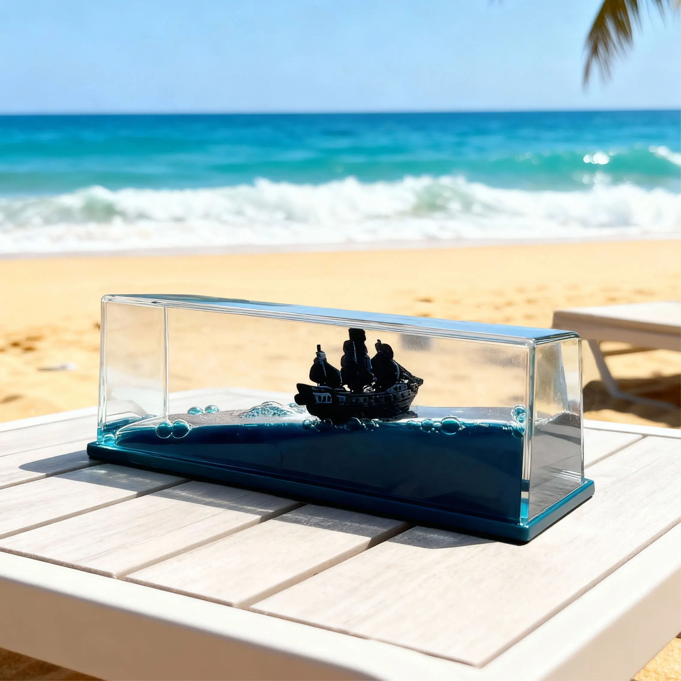 سائل الرحلات الانجراف زجاجة سطح المكتب زينة زخرفية هدية التخرج هدية عيد ميلاد سفينة القراصنة الحلي الزخرفية #2