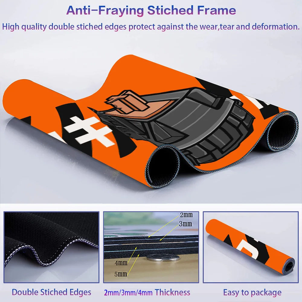 Alfombrilla de ratón naranja para Teclado mecánico de arte, alfombrilla de ratón personalizada para ordenador portátil Xxl, alfombrilla de ratón para Pc de empresa, alfombrilla de escritorio para Gamer