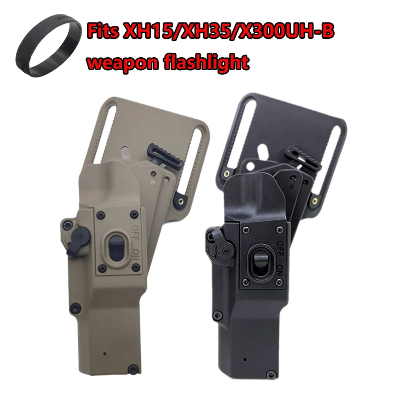 

Sotac Multifunctional Holster Adapter Tactical Hunting Pistol Compatible for Stored XH15/XH35/X300UH-B Weapon Flashlight