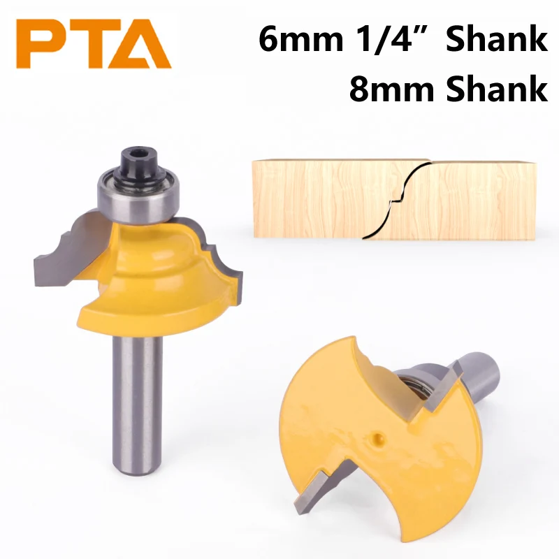 Pta Double Roman Ogee Stone e Rail Router Bit Grupo Fresadora para Madeira para Bit Wood Face Carbide End Mill