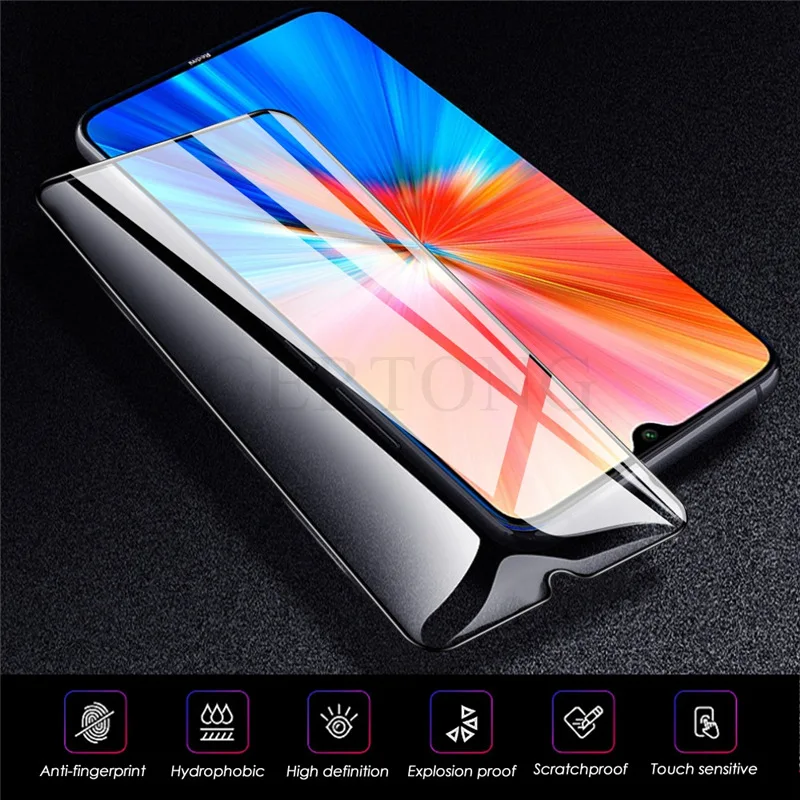 9D Tempered Glass For Xiaomi Redmi 13C 12 12C 10A 10C Full Screen Protector Screen Saver Sensitive Front Film