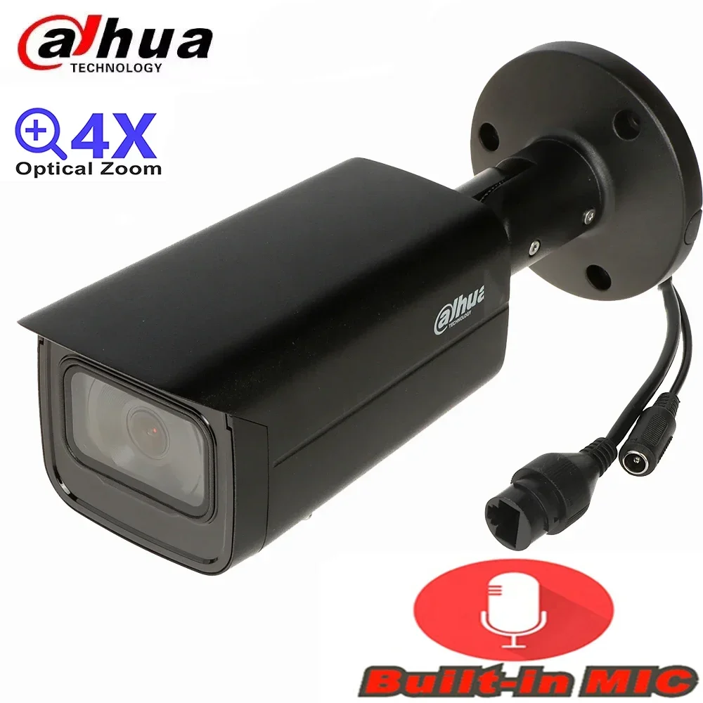 

Dahua mutil language Motozoom IP Camera IPC-HFW2441T-ZS black 4MPx Wizsense StarLight Analytics IVS IR60 MicroSD Audio