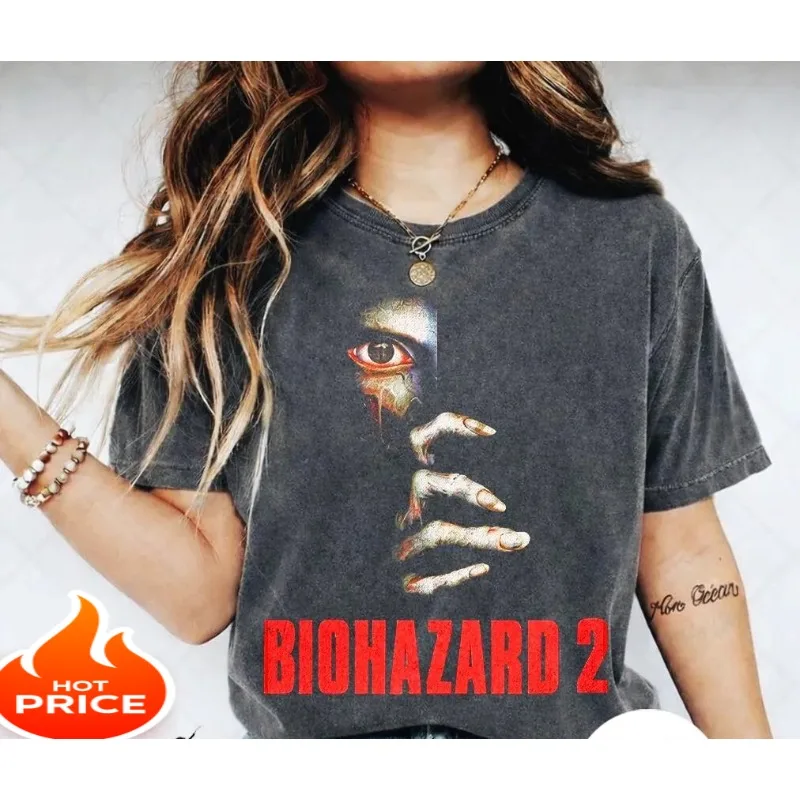 Retro Resident Evil Horror Game Fans Must Have Women's T-shirt Summer New Style Unisex T-shirt