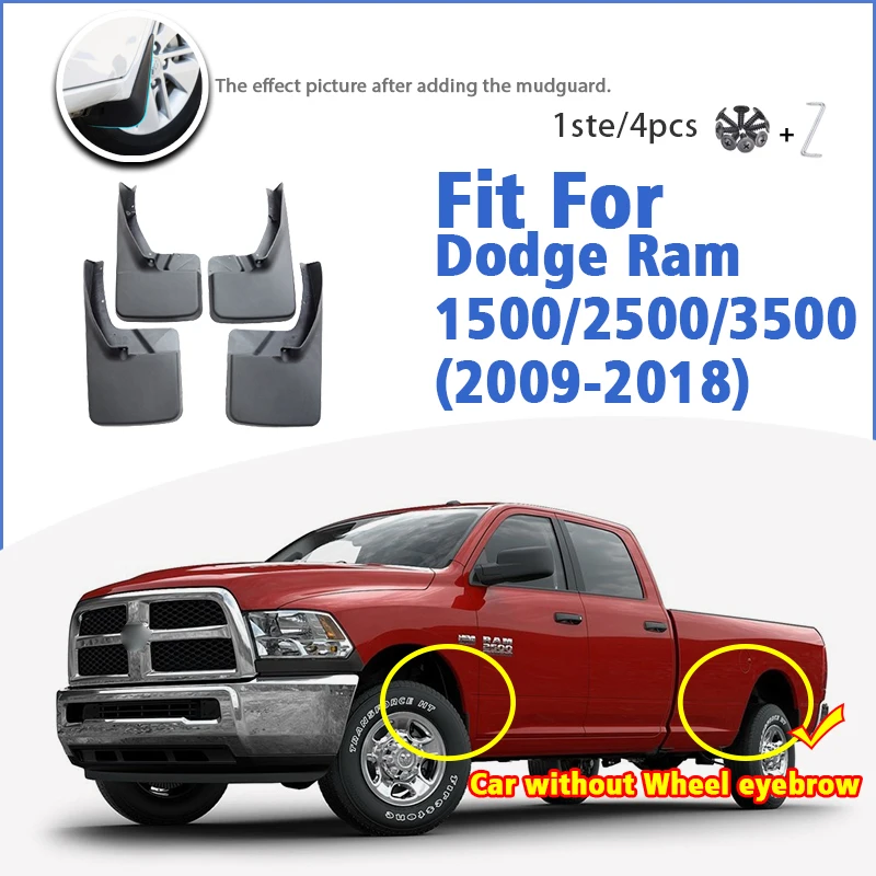 

Mudguard For Dodge RAM 1500/2500/3500 2009-2018 4th Gen Mudflaps Mudguards Car Accessories Auto Styline Splash Guard Fender