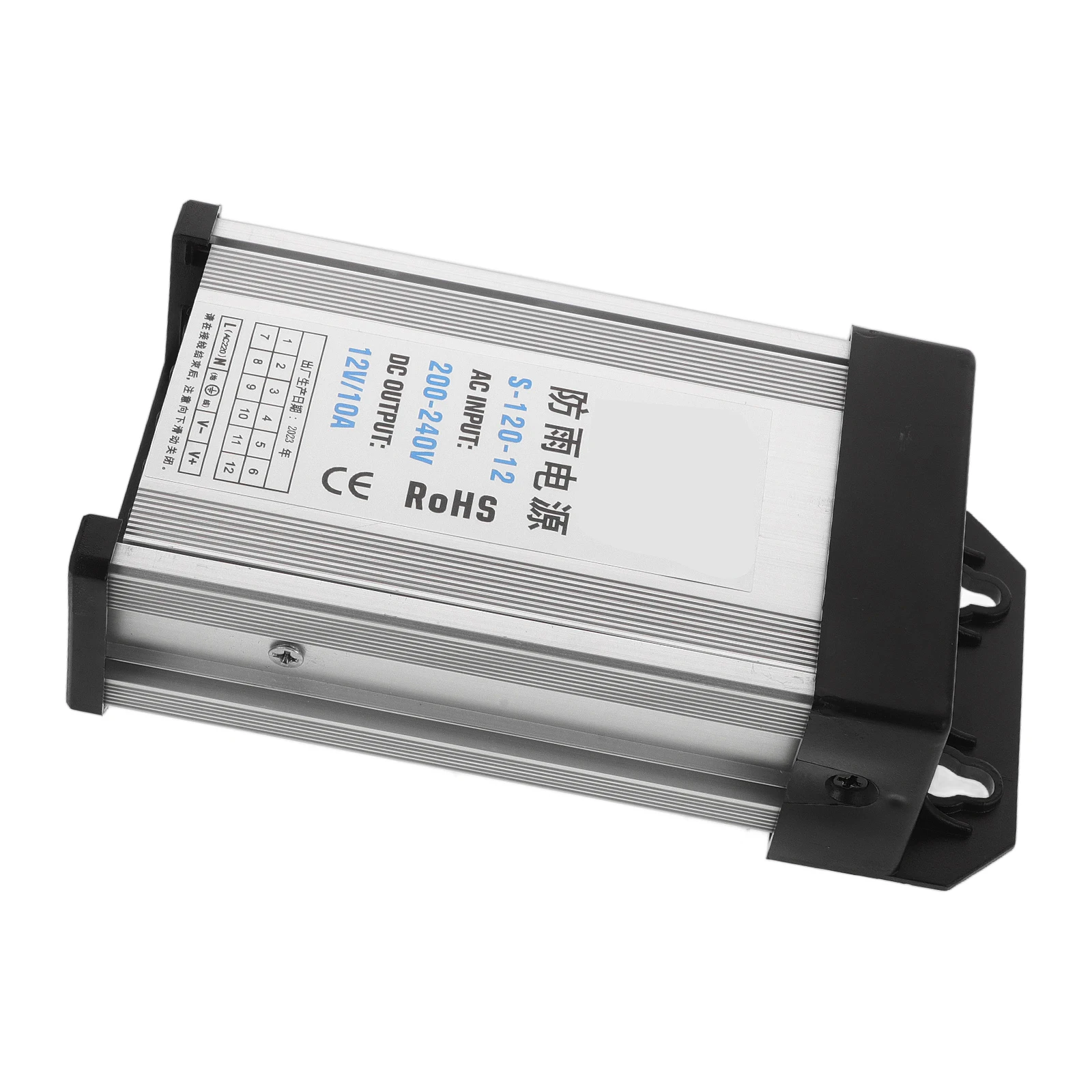 

LED Power 12V10A120W Silver Metal Case Overload Switching Charging Source Protection Switching Source for Light Strip