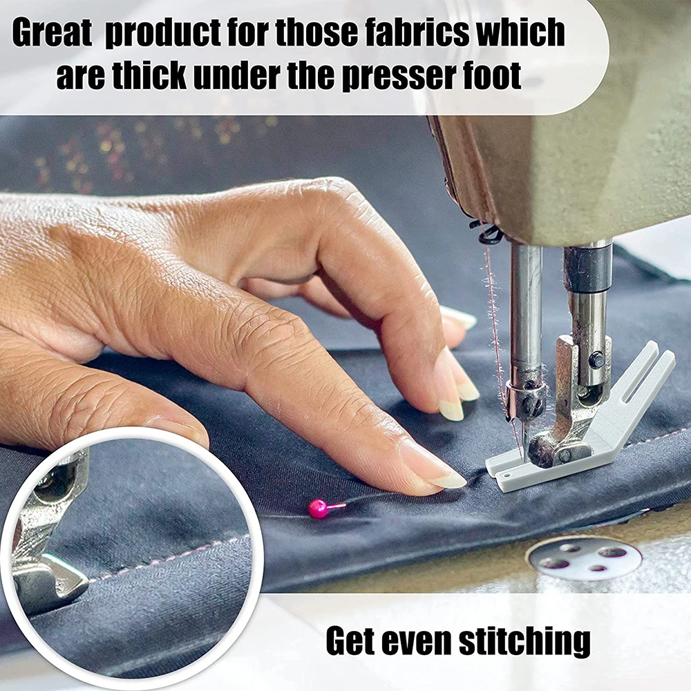 Sewing Machine Presser Foot Tool Plate Seam Gusset Plate Straight Stitch Foot Sewing Seam Guide for Embroidery Sewing Quilting