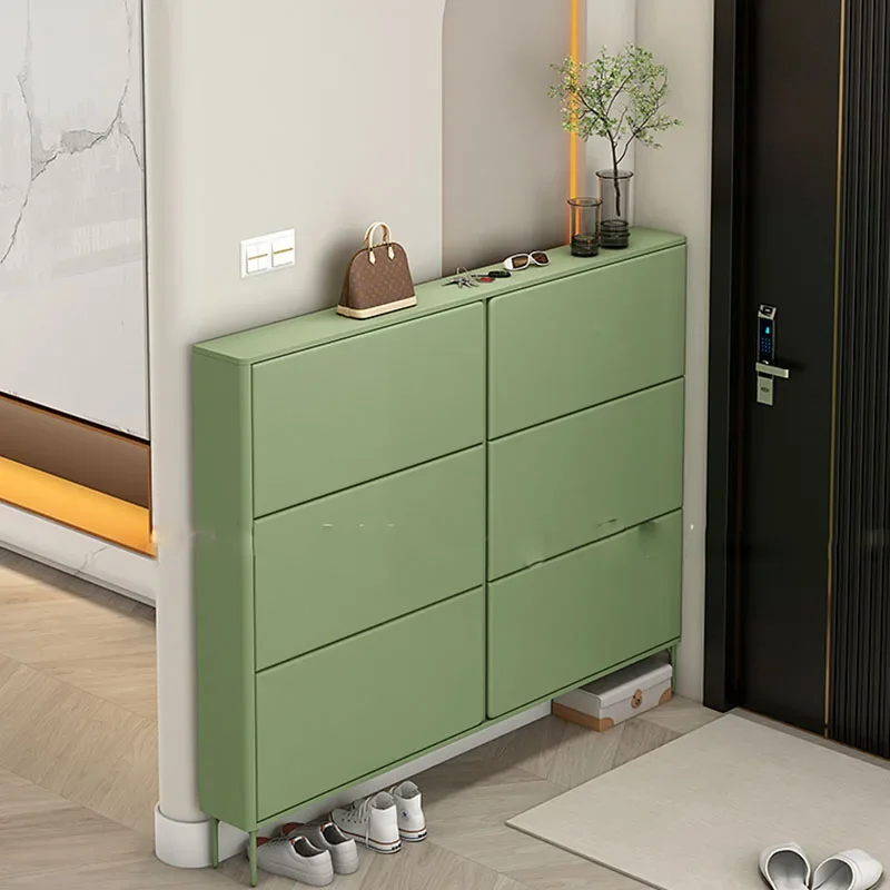 Vertical Wood Shoe Cabinet 3 Tier Storage Organizer Rack for Living Room Hotel Craft Modern Design Furniture