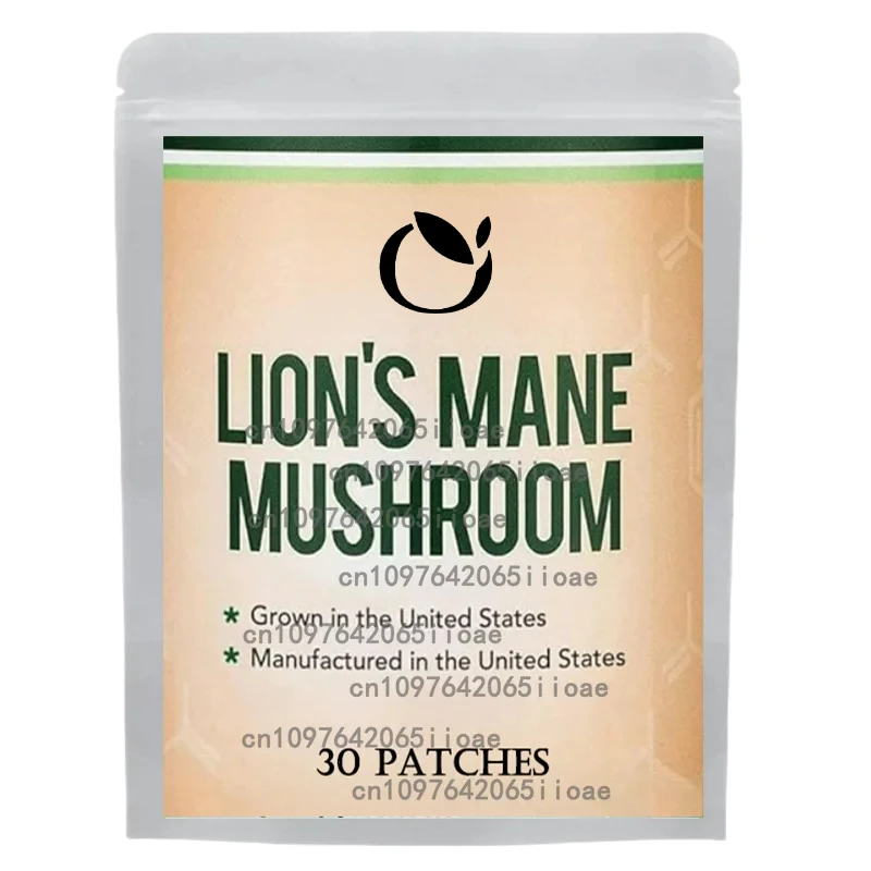 

Lions Mane Mushroom Transdermal Patches for Brain Memory, Focus with Cordyceps, Reishi Immune Support 30 Patches