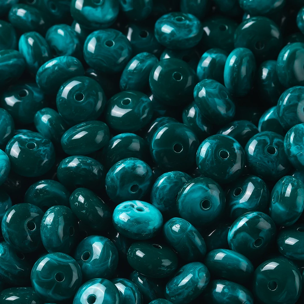 50 stuks gekleurde acryl twee kleuren kralen platte ronde spacer kralen voor doe-het-zelf oorbellen kettingen armbanden sieraden maken bevindingen