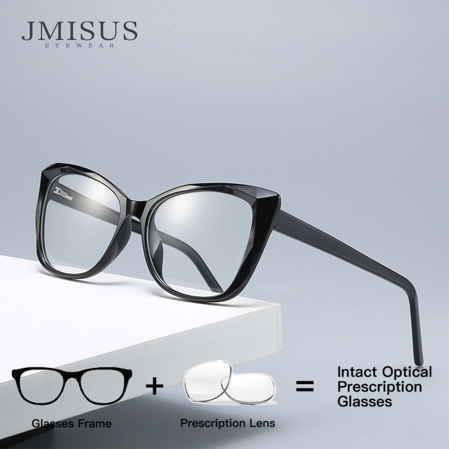 JMISUS موضة عين القط النظارات الطبية امرأة TR90 فراشة النظارات البصرية قصر النظر النظارات البصرية اللونية