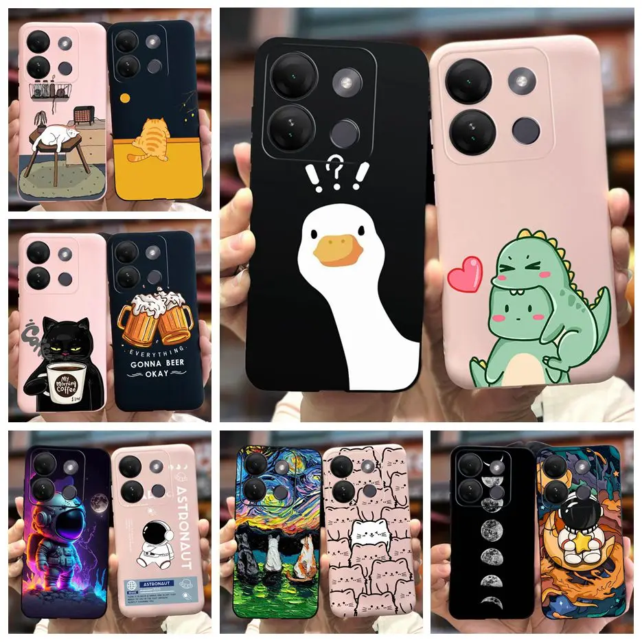 Funda de silicona suave para teléfono Infinix Smart 7 HD, carcasa bonita de dibujos animados a la moda para Smart7 Plus