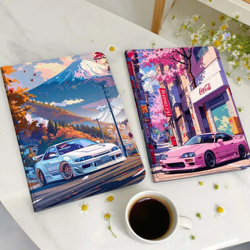 

Anime car illustration Tablet Case For Samsung Galaxy Tab A A7 A8 A9 A11 S6 S11 Lite Plus 10.1 10.4 10.5 Inch 2022 2025
