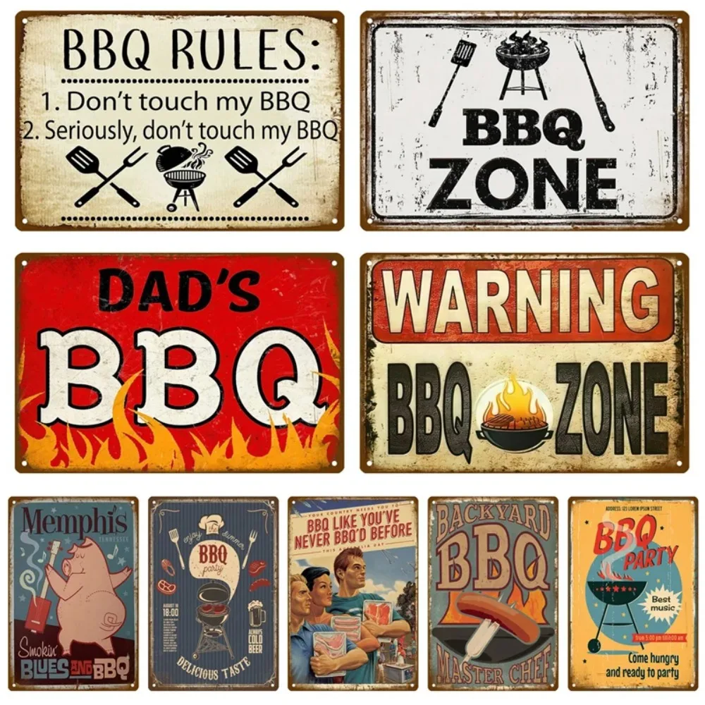Plaque Murale Vintage Rétro en Aluminium 8x8 pouces, Étanche et Durable, pour Décoration de Cuisine et Maison, Accessoires
