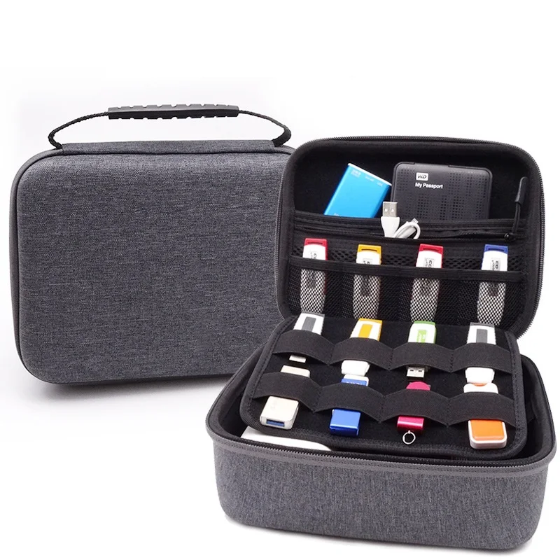 3.5 inch Large HDD Protect Bag External Desktop Hard Drive Power Bank USB Flash VR Cable Charger Digital Gadget Carry Case Box