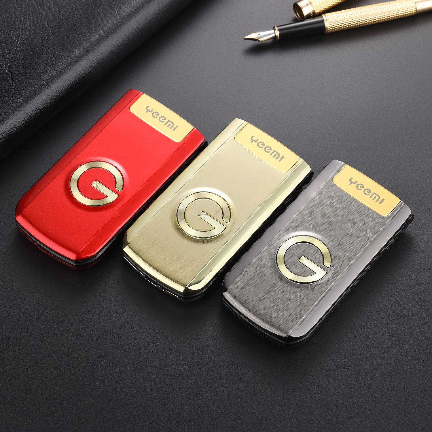 Metal Body Large Screen Flip Senior Cellphone SOS Dial Large Push Button Fast Dial Loud Sound Camera Torch Elderly Foldale Phone