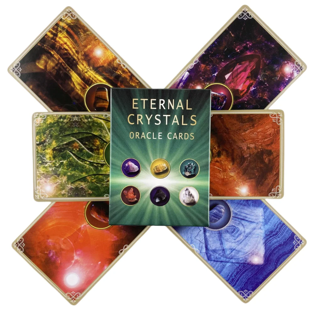 Eternal Crystals Oracle Cards A 44 Tarot English Divination Edition Deck Borad Games