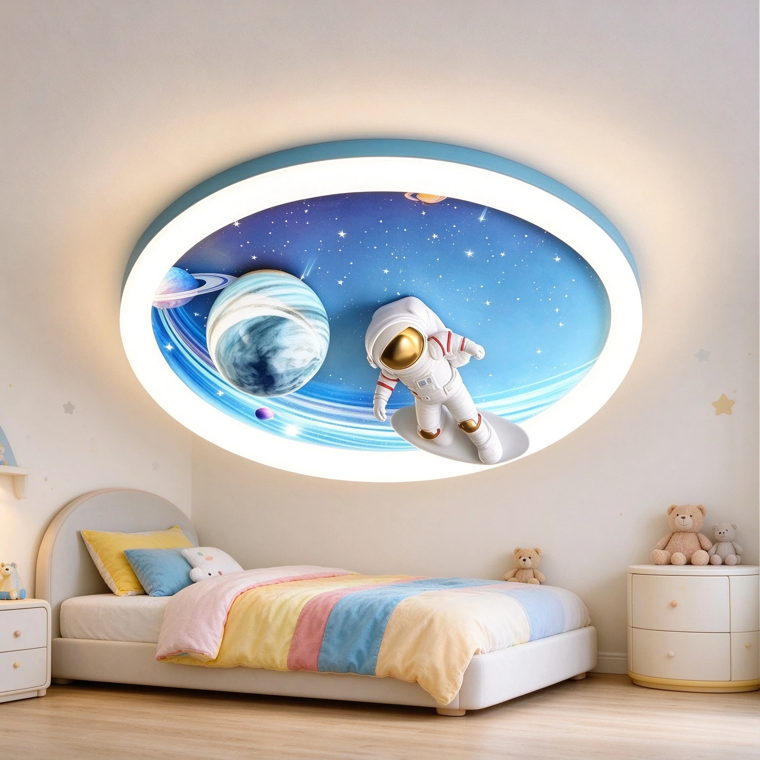 Cartoon Star Moon Ceiling Light 2025 New Full Spectrum LED Eye Care Kids Bedroom Boys Girls Room Remote Control Dimmable
