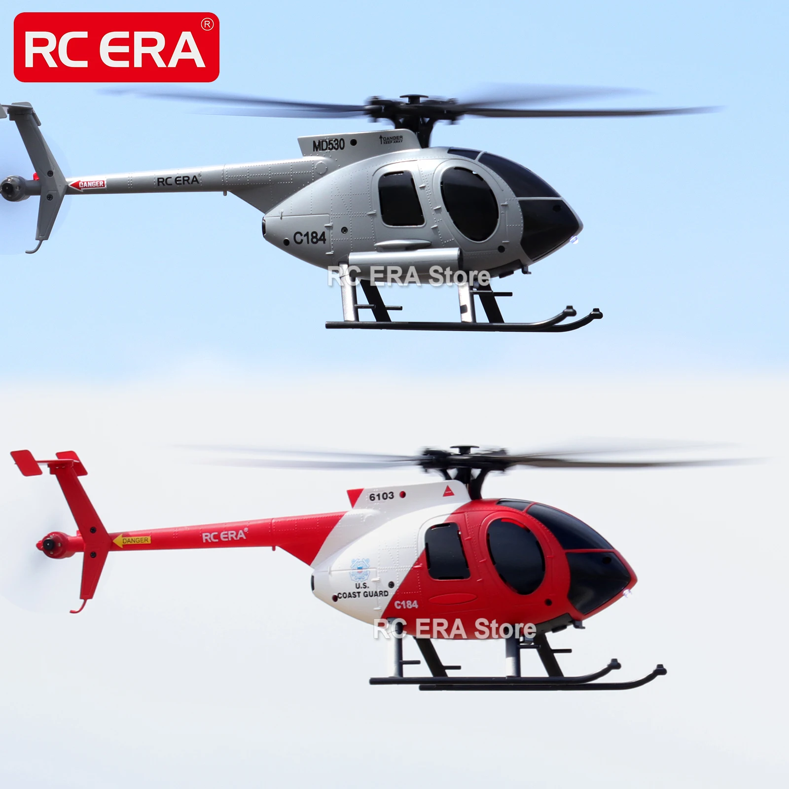 

RC ERA C184 MD500 Gyro Optical Flow Auto-Stabilized Micro Size RC Helicopter for Adults Beginners Remote Control Model Toys