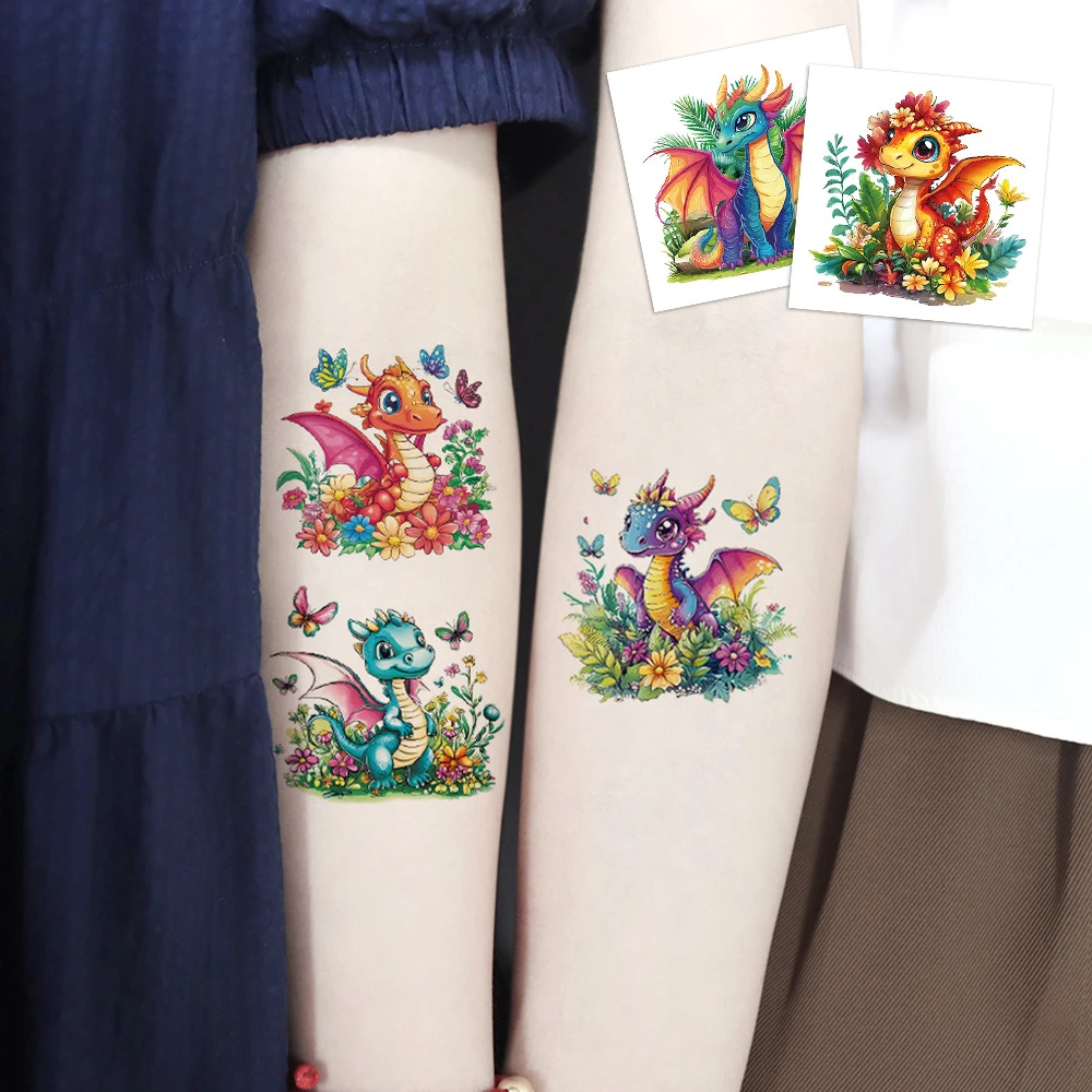20 Sheets Dragon Temporary Tattoos, Magical Fantasy Mythical Creatures Dragon, Birthday Party Favors, Gifts, Goodie Bags Fillers
