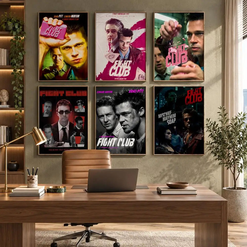 Movie F-Fight C-Club Poster High-Quality Waterproof Wall Decal for Study, Living Room & Garage, Great Gift for Fans