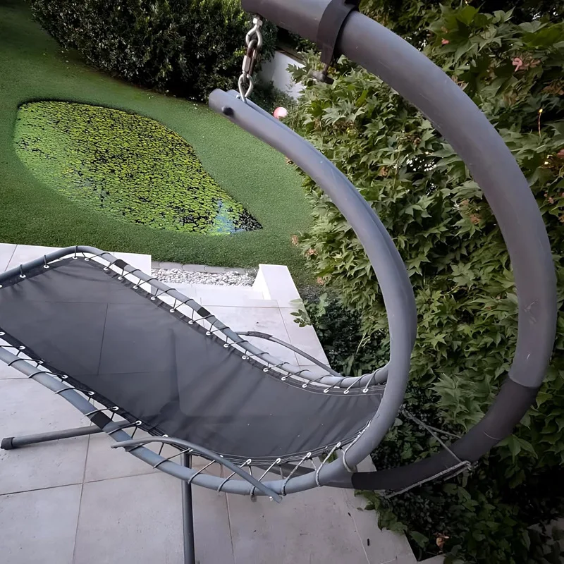 كرسي هزاز استبدال القماش الكاكي أرجوحة كرسي متأرجح اكسسوارات حديقة أرجوحة النسيج الأزرق كرسي النسيج للشرفة #1