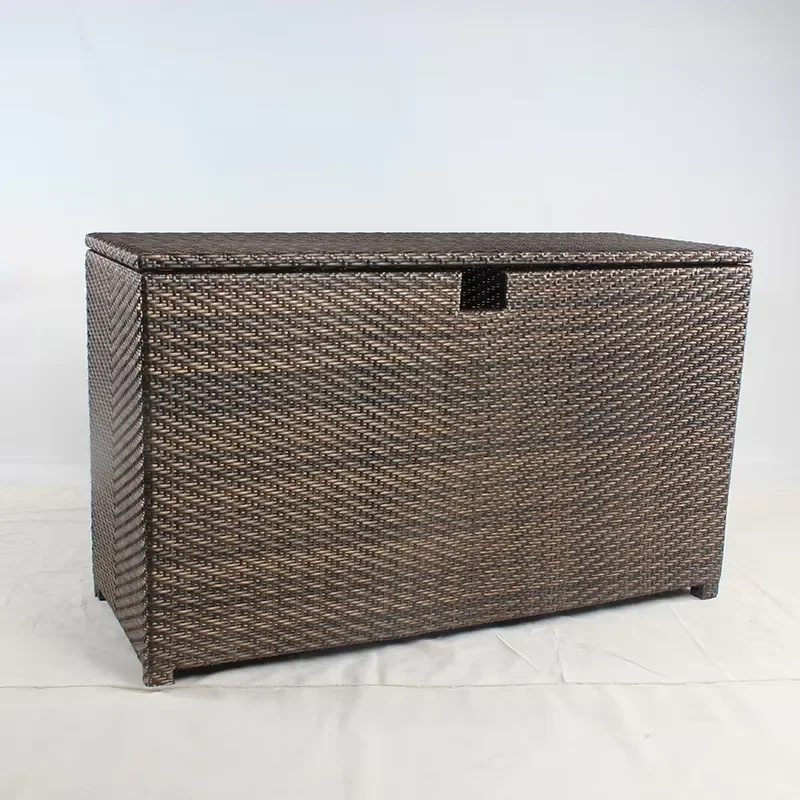 Large Waterproof Outdoor Storage Box Synthetic Rattan Garden Courtyard Pad Container Durable Furniture for Patio Deck Yard