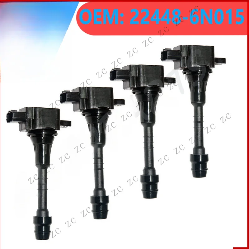 S+ 4Pcs Ignition Coils For Nissan Sentra Almera 1.8L 2002-2006 22448-6N000