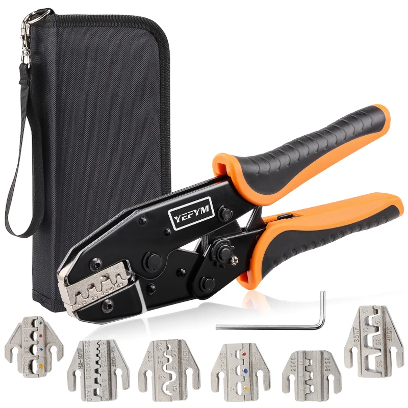 Crimping Tools Sets HX-03B Pliers With 6 jaws For Heat Shrink/Open Barrel/Insulated And Non-Insulated Ferrules/Solar Terminals