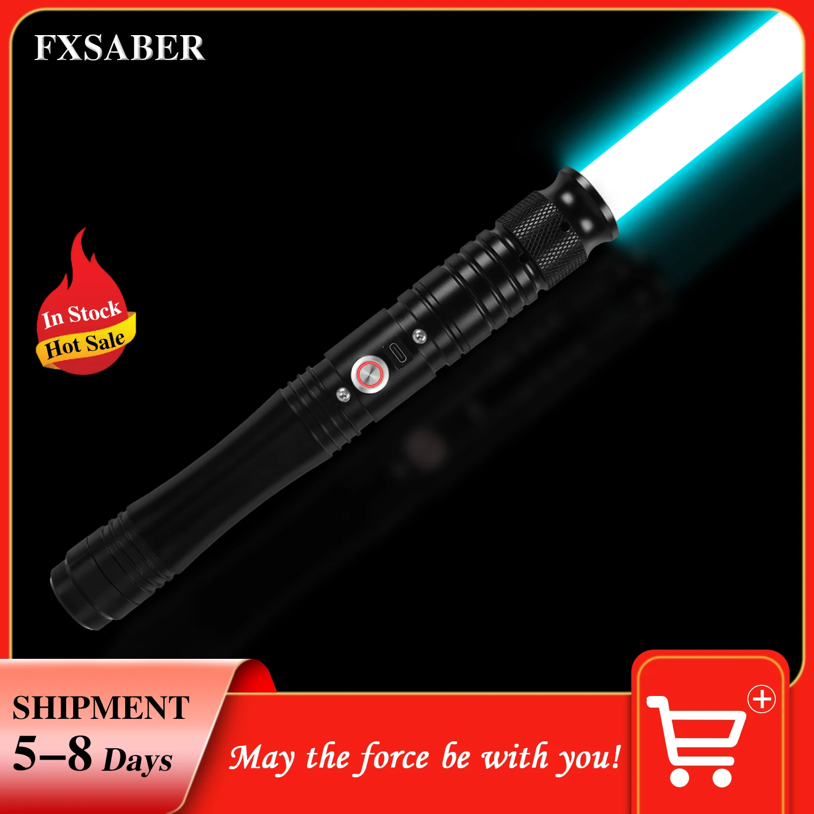 FXSAtextures-Sabre laser de duel, Swing lisse, RGB, 12 couleurs changeantes, FX Light Sabers, Metal Hilt Force, FX Saber with 16 Sound