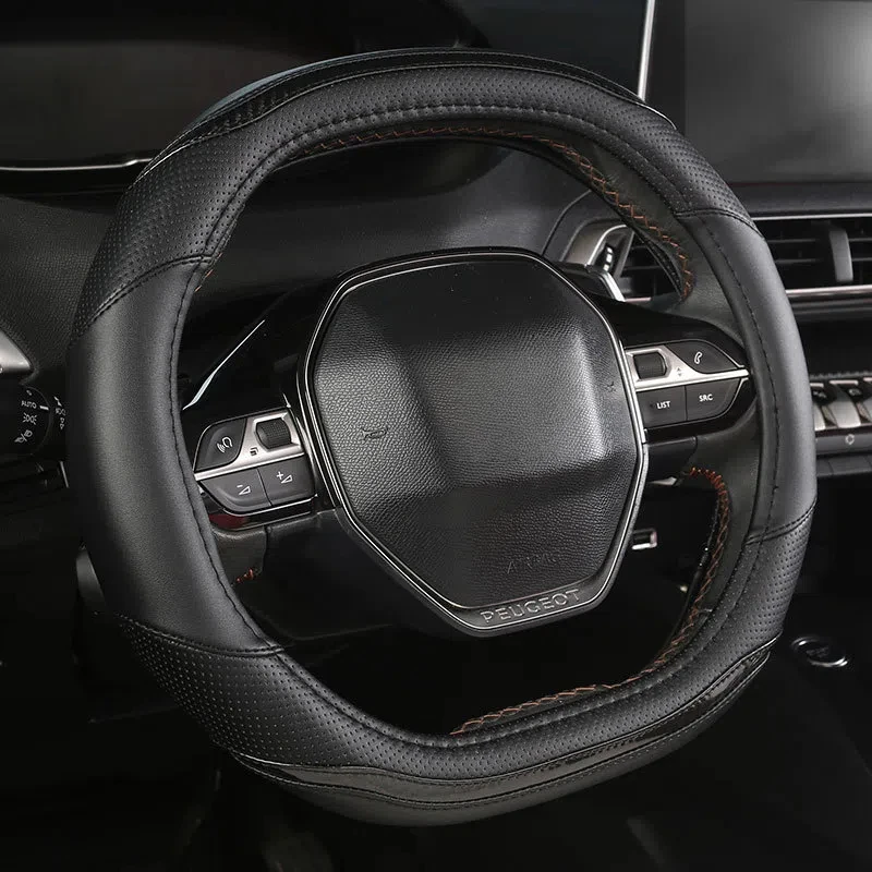 For Peugeot 4008 5008 508l four season fashion car steering wheel cover Peugeot D flat bottom