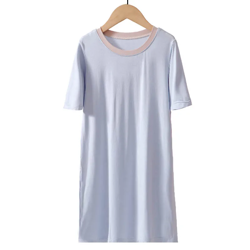New Delivery Children Clothes baby Summer Short Sleeve Pajama Nightdress Solid Home Clothes 110-170 3-15 Year Students