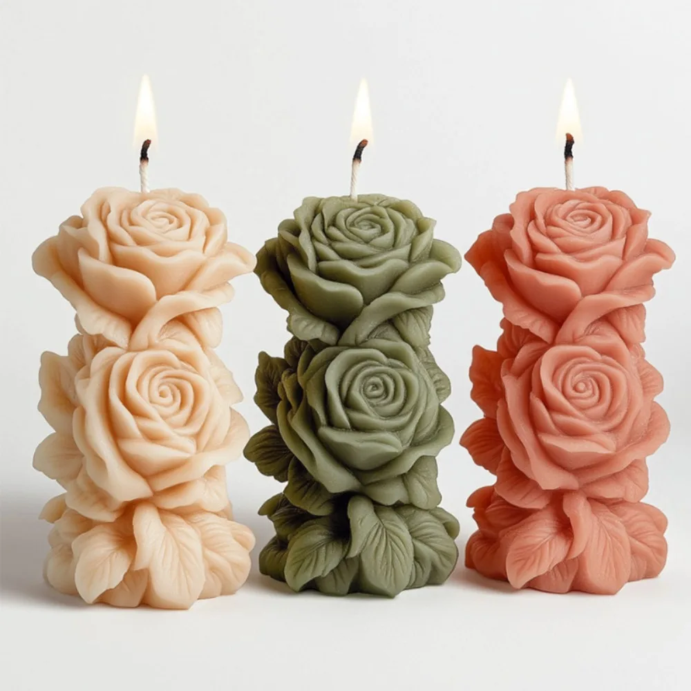 Style Aromatherapy Candle Silicone Mold DIY Valentine's Day Handmade Souvenir Aromatherapy Diffuser Stone Abrasive Candle Mold
