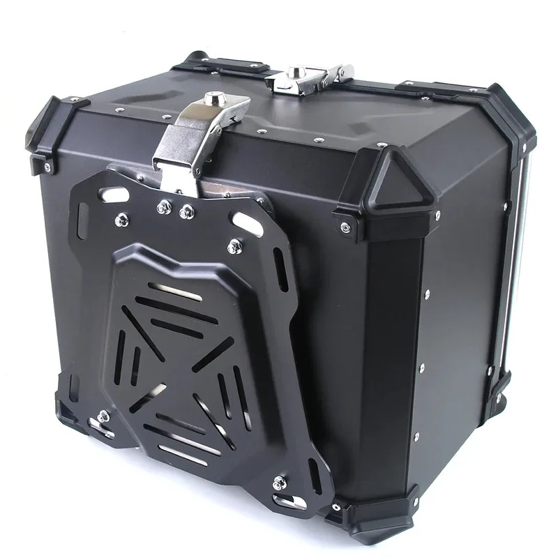 Factory Hot Selling 60L Liter Motorcycle Lage Trunk Top Box Case Waterproof Helmet Aluminum Topbox Storage Topcase for   Yamaha