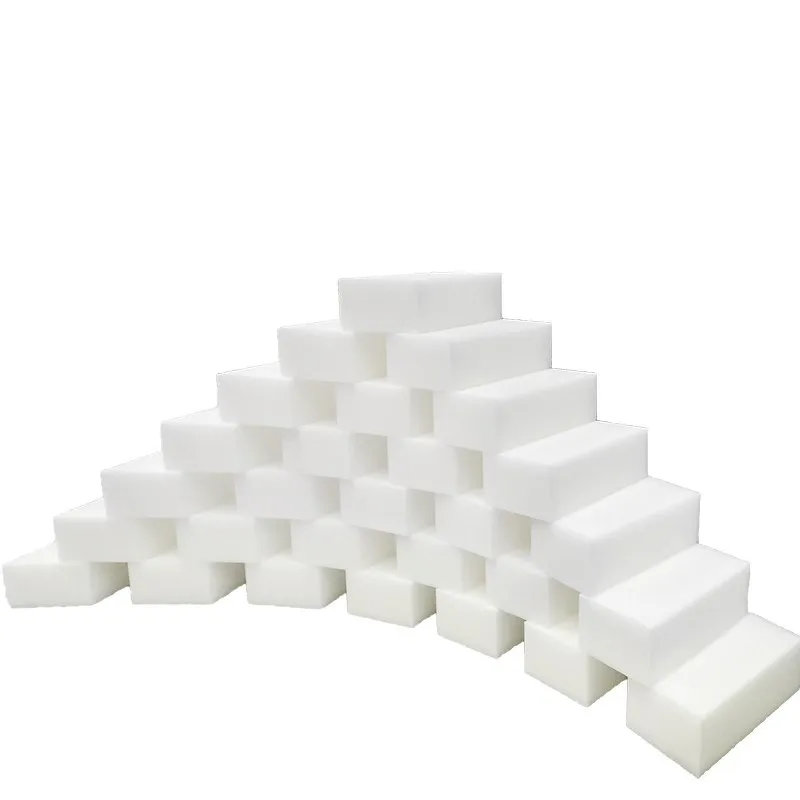 100Pcs/Lot Melamine Sponge White Magic Sponge Eraser For Kitchen Bathroom Office Cleaner Cleaning Sponges Tools 100X60X10mm