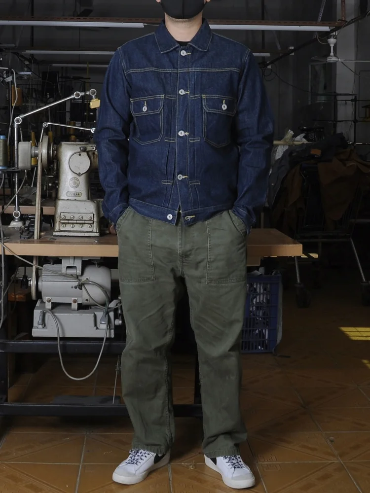 

Мужская джинсовая куртка Crtsman Handmade 507 Original Red Ear, ретро-стиль, второе поколение, прочная, дышащая, модная, городской стиль