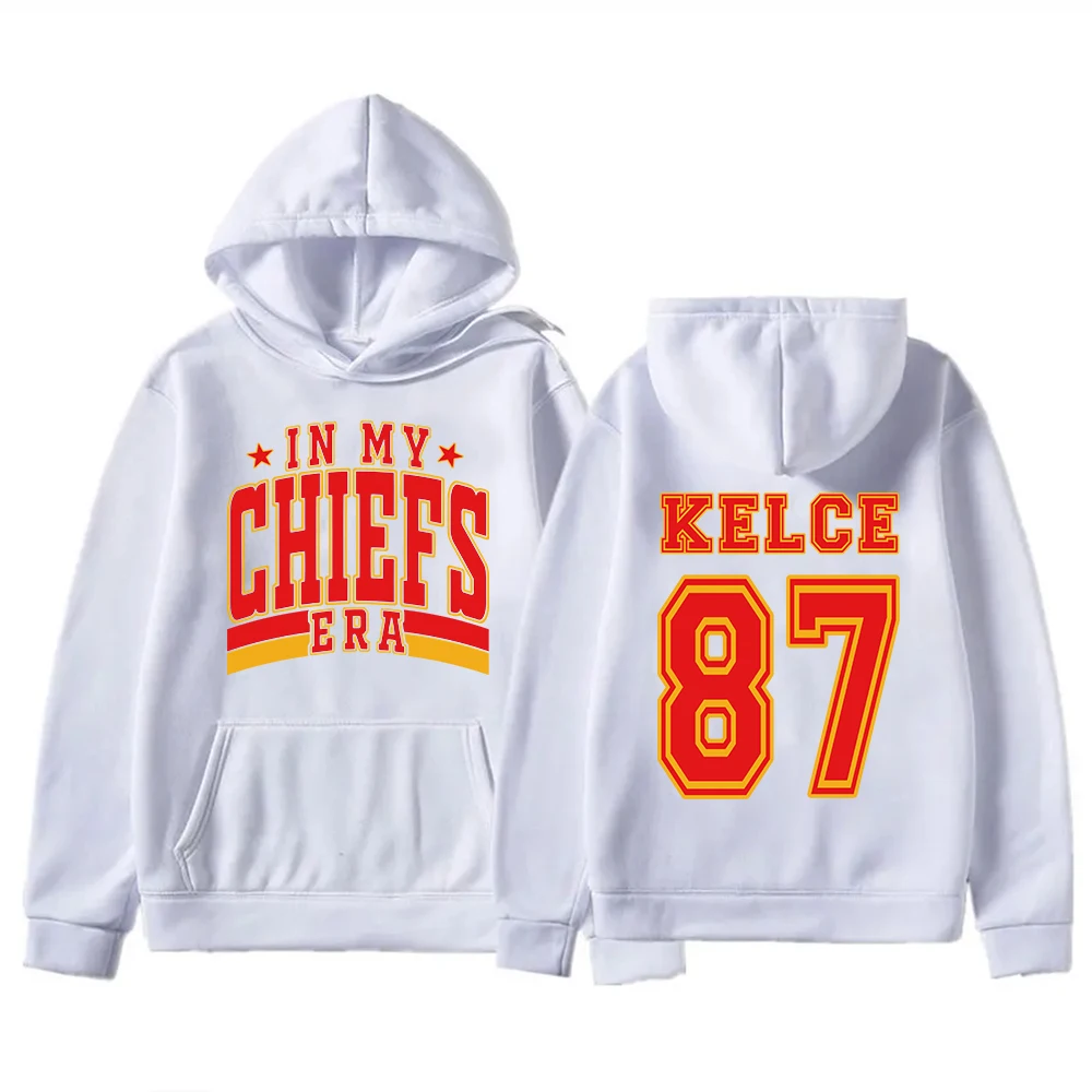 In My Chiefs Era Hoodie Taylor and Travis Hoodie Travis Kelce Football Hoodie Pullover Tops Streetwear Harajuku