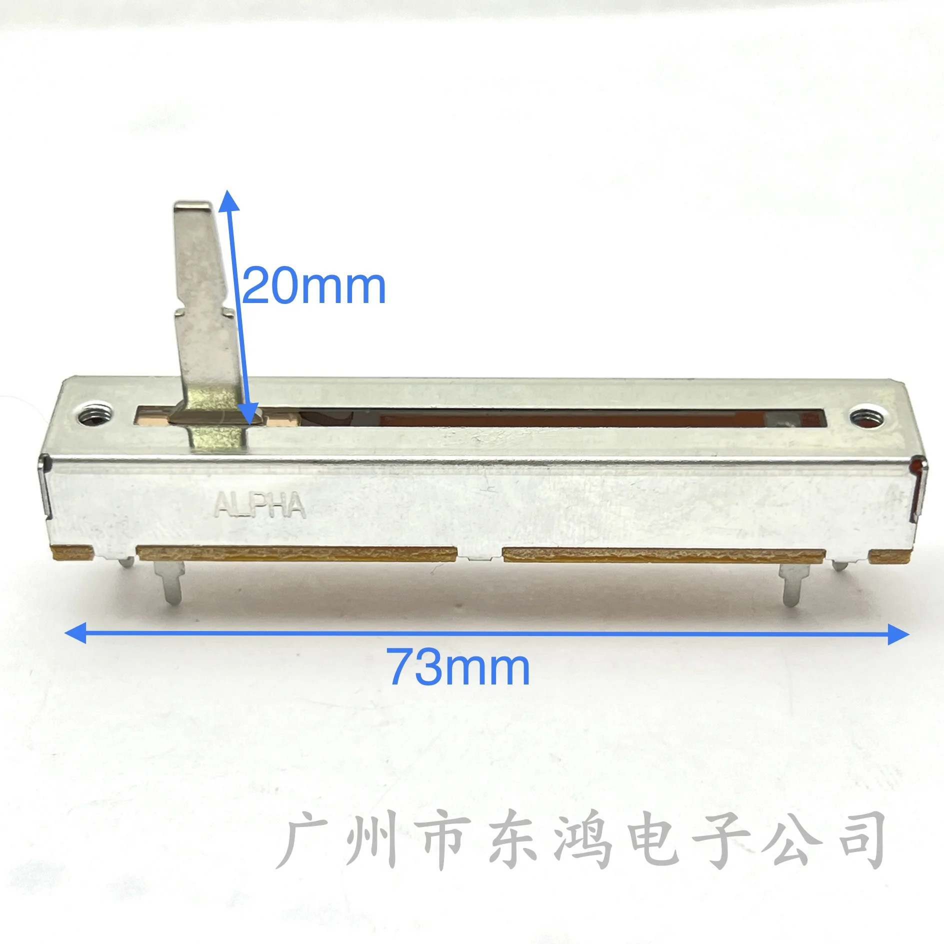 1 PCS Taiwan ALPHA73mm straight slide potentiometer RA4520F-20-20D1 B20K shaft length 20MM