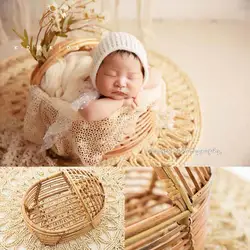 Newborn tassel blanket baby full moon photo props Children's photo costume woven frame