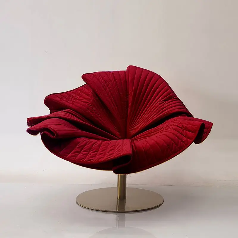 

Italian art style single sofa chair, design Nordic balcony leisure ins back chair living room petal chair