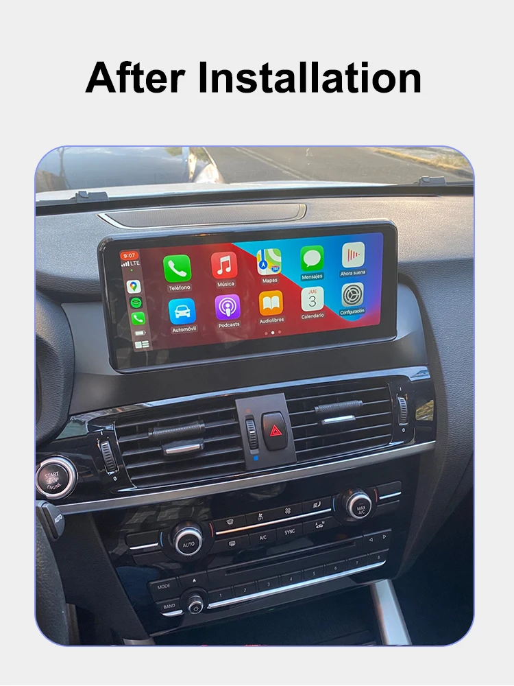 AUTOTOP 10,25 "Wireless Carplay Multimedia Linux Touchscreen Für BMW X3 F25 X4 F26 2011-2016 CIC NBT Android Auto Spiegel Link – Detail 4