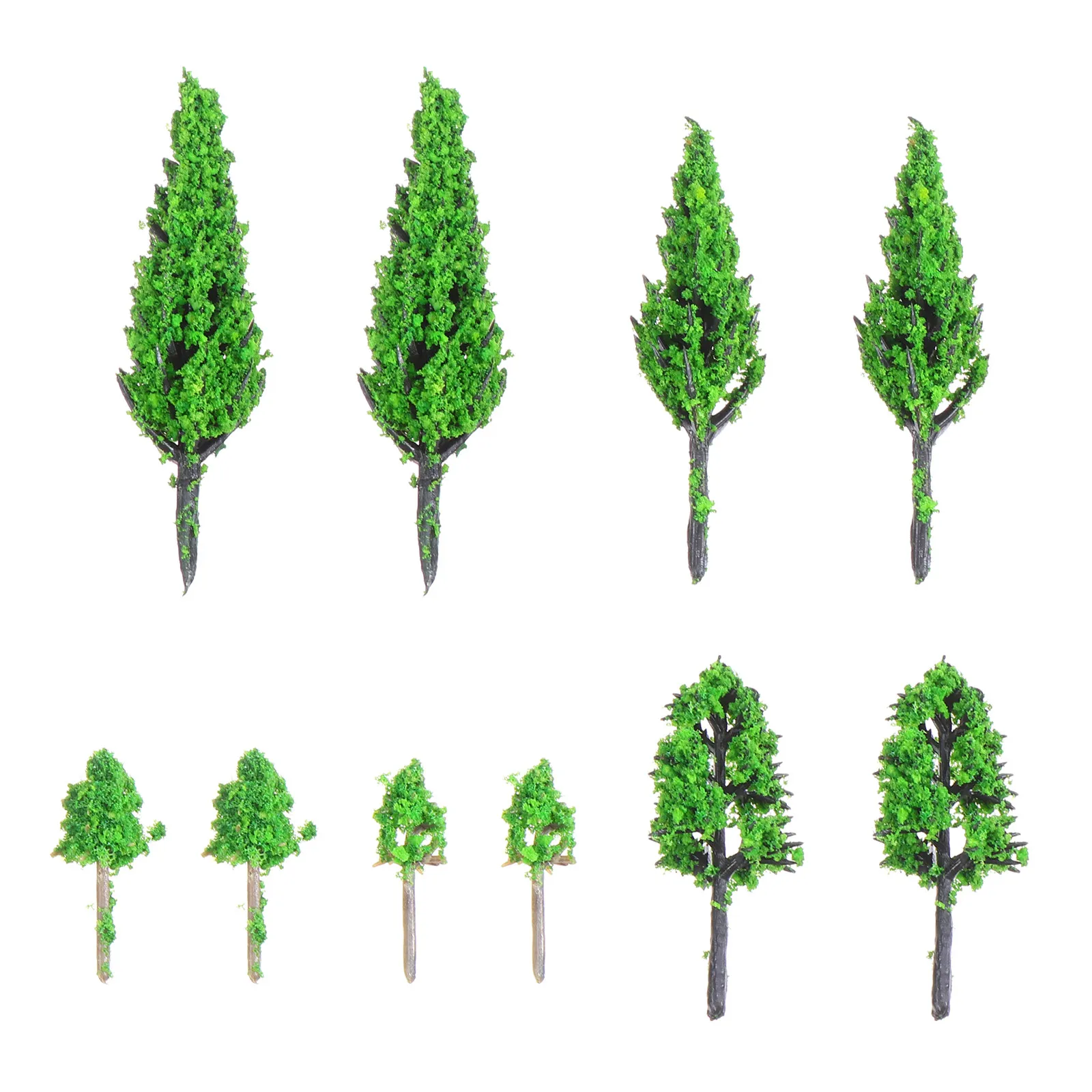 50Pcs Miniature Landscape Trees Realistic Texture Plastic Scenery Trees for School Projects Architectural Models