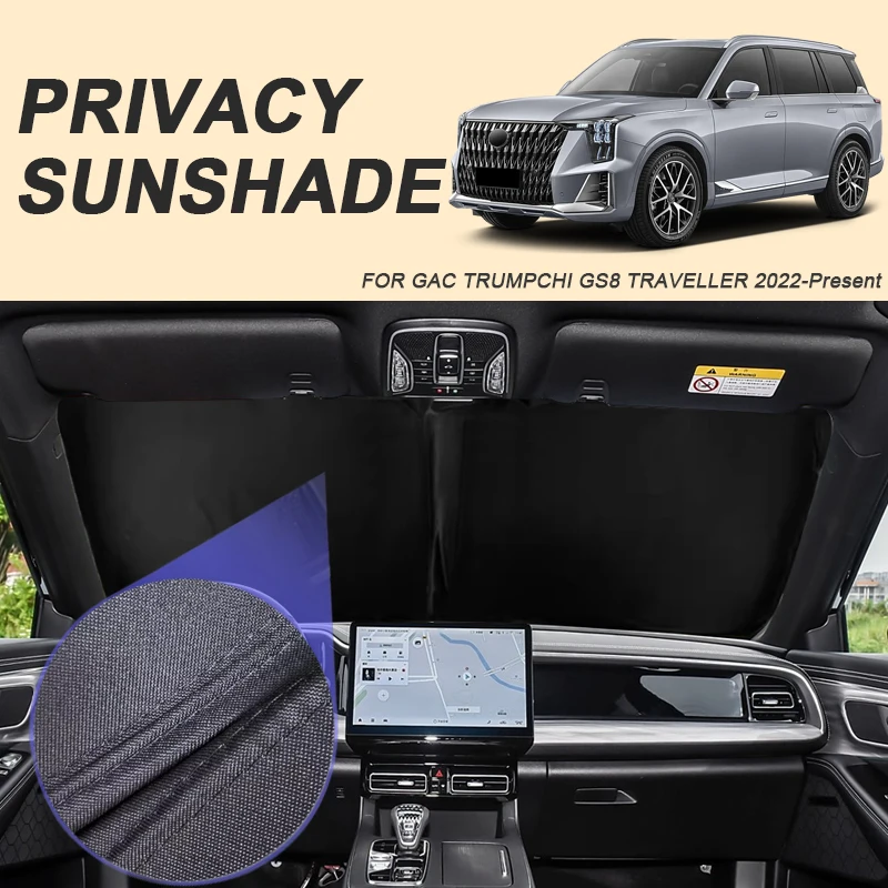Car Black Windows Privacy Sunshade For GAC TRUMPCHI GS8 TRAVELLER 2022-Present Anti-UV Heat Insulation Protect Cover Accessories