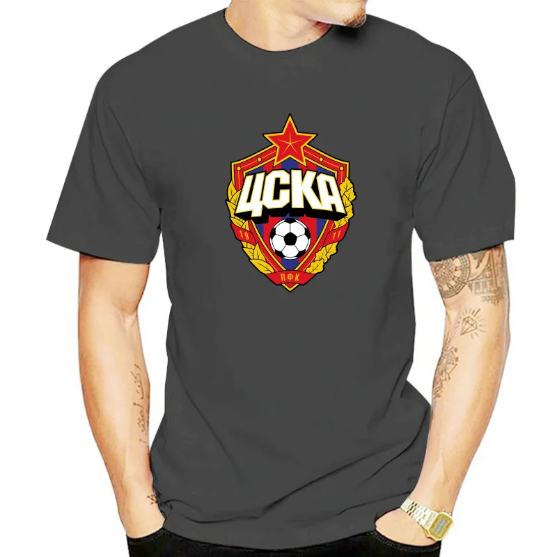 Cotton Men T The central cska shirt New Design T-shirt Top Lycra Moscow Russia LOGO High Quality